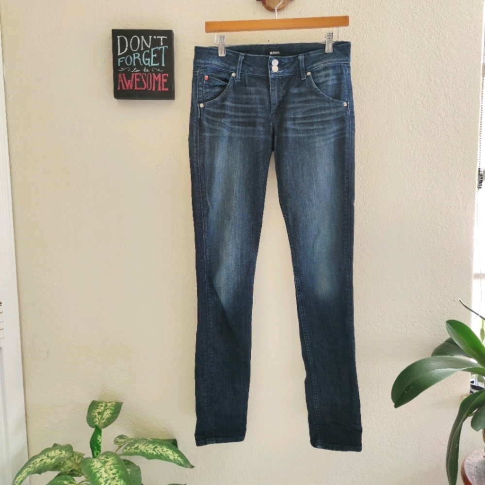 Hudson‎ 💜 Colin Flap Skinny Jeans Dark Stone Wash